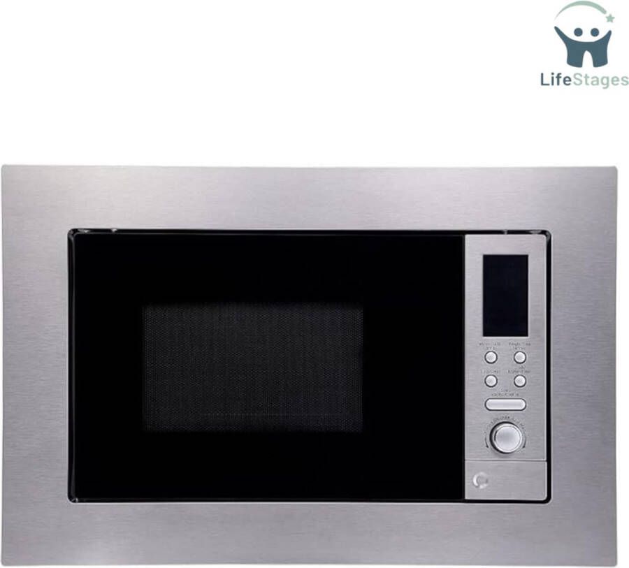 LifeStages Combi Magnetron Inbouw Magnetron met Grill 5 Vermogensstanden Digitale Timer 800 W 38 x 56 x 50 cm Inbouwmaten