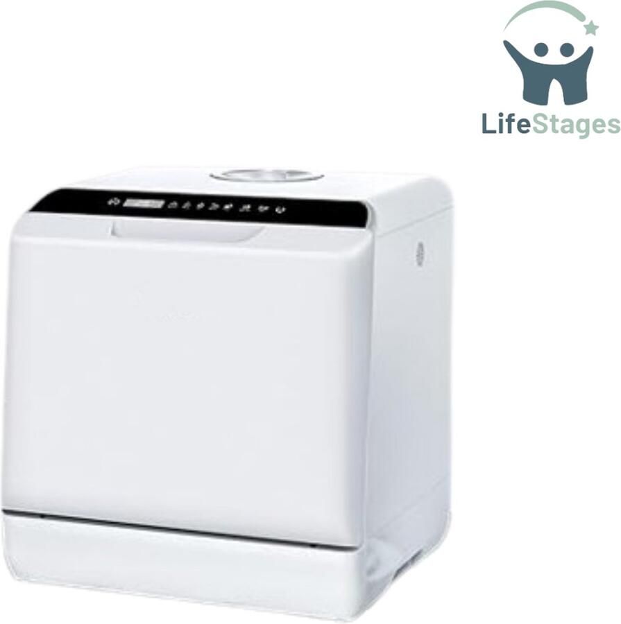 LifeStages Mini Vaatwasser Vrijstaande Vaatwasser Kleine Vaatwasser Tafel Vaatwasser Compact Praktisch Duurzaam