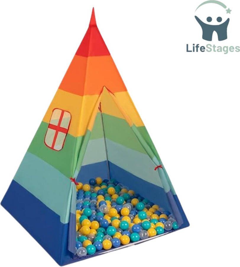 LifeStages Tipi Tent Kinderen Tipi Speeltent Wigwam Speeltent Stevig