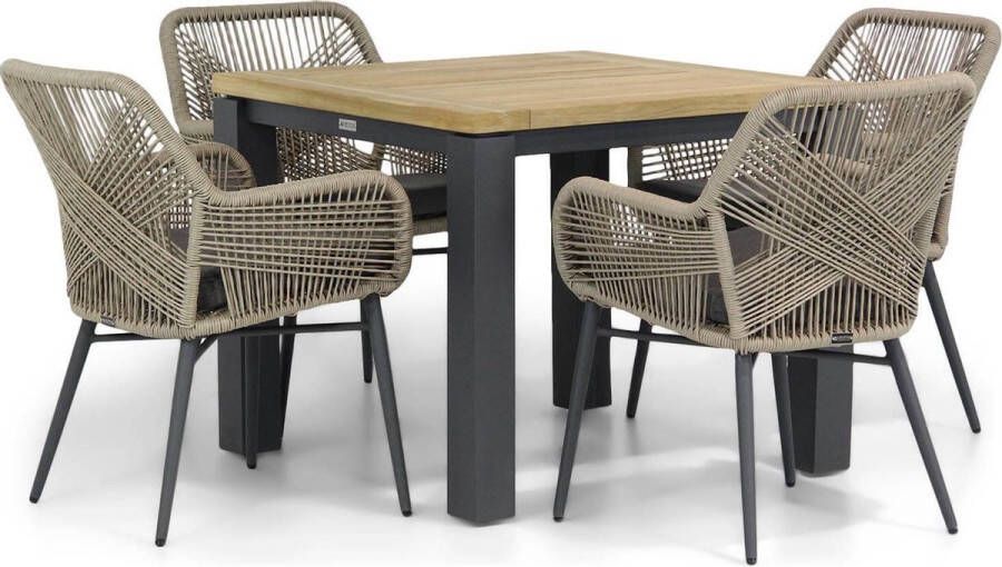 Lifestyle Garden Furniture Lifestyle Advance Veneto 95 cm dining tuinset 5-delig