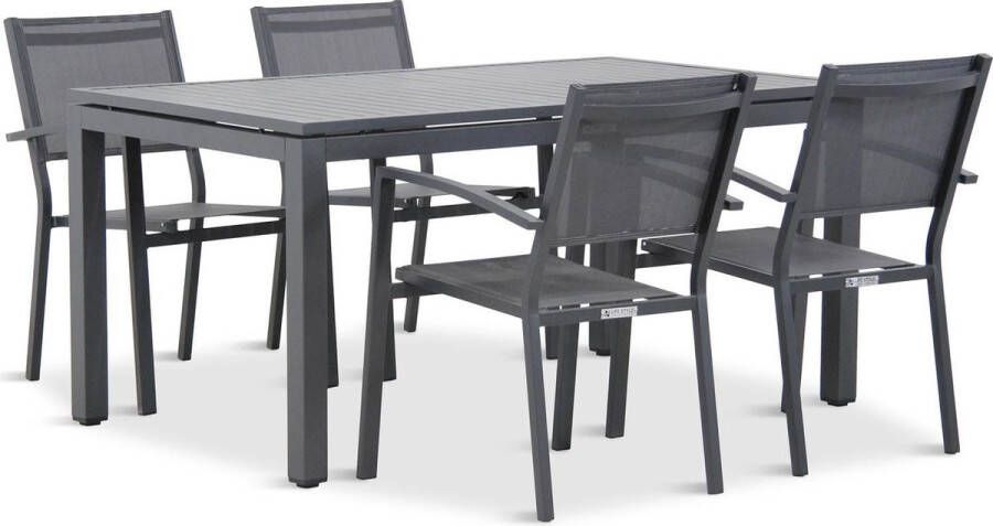 Lifestyle Garden Furniture Lifestyle Amarilla Concept 160 cm dining tuinset 5-delig stapelbaar