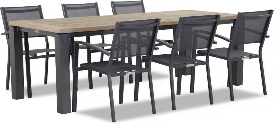 Lifestyle Garden Furniture Lifestyle Amarilla Veneto 230 cm dining tuinset 7-delig stapelbaar