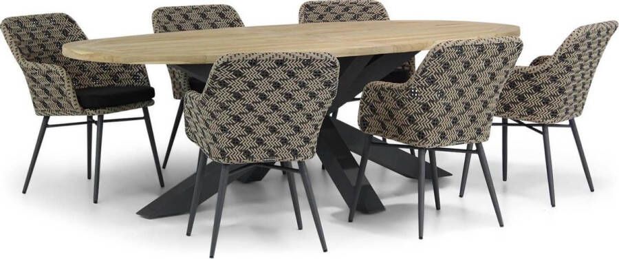 Lifestyle Garden Furniture Lifestyle Crossway Brookline 240 cm ovaal dining tuinset 7-delig