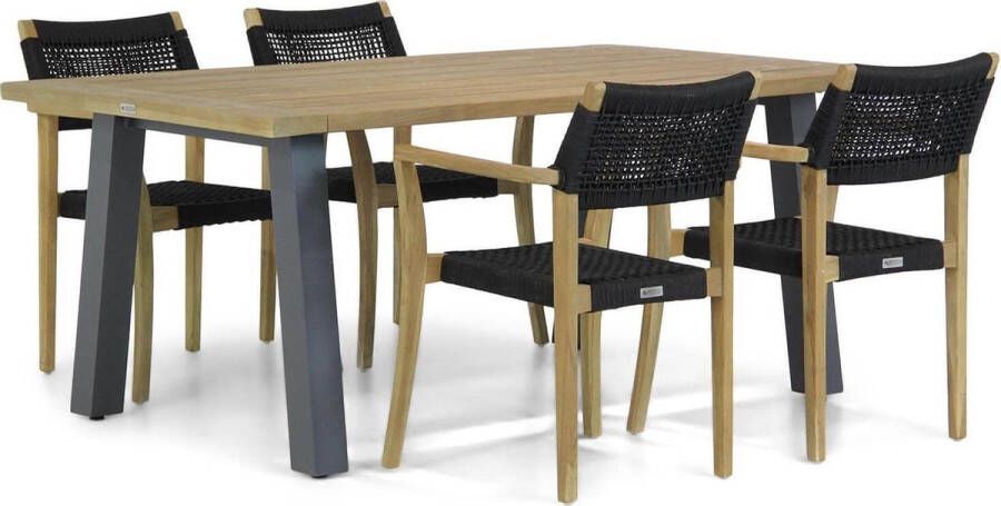 Lifestyle Garden Furniture Lifestyle Dallas Glasgow 180 cm dining tuinset 5-delig