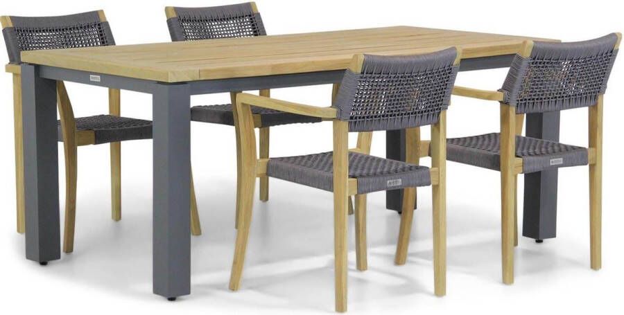 Lifestyle Garden Furniture Lifestyle Dallas Veneto 180 cm dining tuinset 5-delig