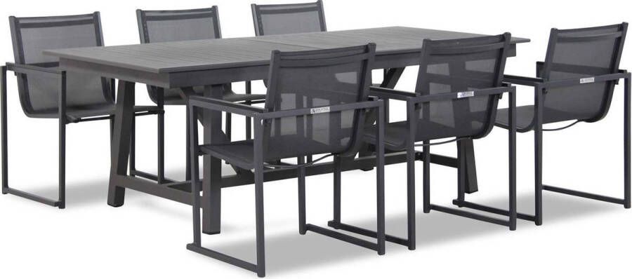 Lifestyle Garden Furniture Lifestyle Delgada General 217 277 cm dining tuinset 7-delig stapelbaar
