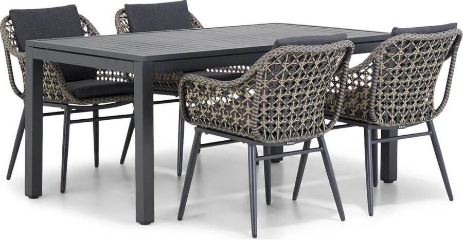 Lifestyle Garden Furniture Lifestyle Dolphin Concept 160 cm dining tuinset 5-delig