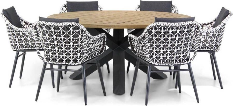 Lifestyle Garden Furniture Lifestyle Dolphin Rockville 160 cm dining tuinset 7-delig