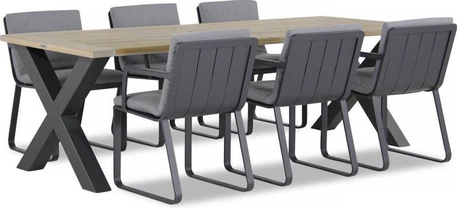 Lifestyle Garden Furniture Lifestyle Estancia Cardiff X-Factor 240 cm dining tuinset 7-delig