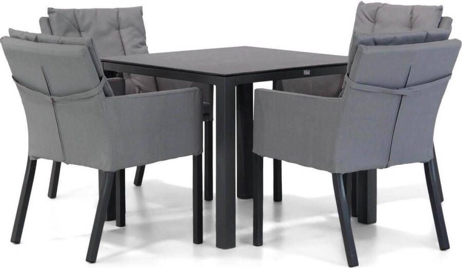 Lifestyle Garden Furniture Lifestyle Parma Pallazo 90 cm dining tuinset 5-delig