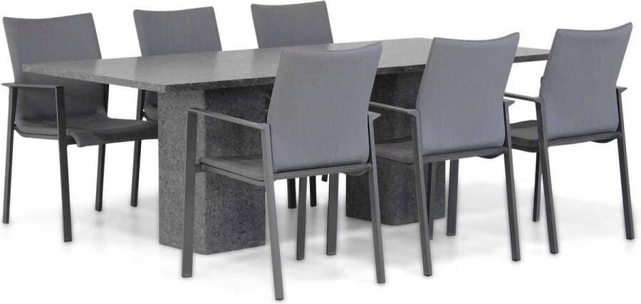 Lifestyle Garden Furniture Lifestyle Rome Graniet 220 cm dining tuinset 7-delig