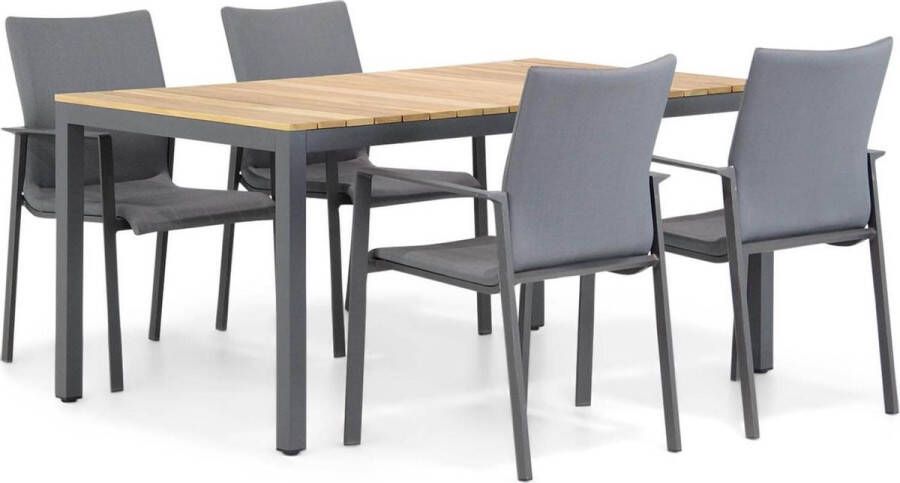 Lifestyle Garden Furniture Lifestyle Rome Mazzarino 160 cm dining tuinset 5-delig