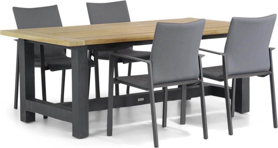 Lifestyle Garden Furniture Lifestyle Rome San Francisco 200 cm dining tuinset 5-delig