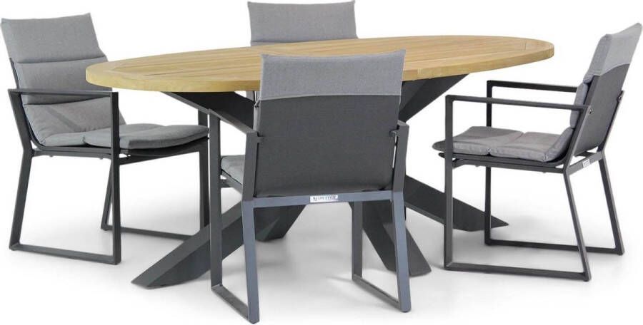 Lifestyle Garden Furniture Lifestyle Treviso Brookline 200 cm ovaal dining tuinset 5-delig