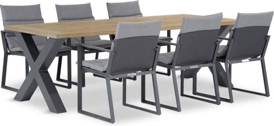 Lifestyle Garden Furniture Lifestyle Treviso Cardiff 240 cm dining tuinset 7-delig