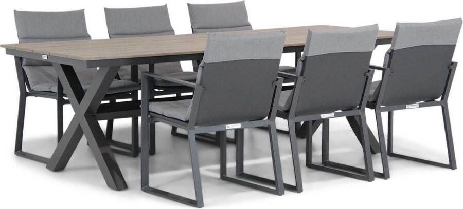 Lifestyle Garden Furniture Lifestyle Treviso Forest 240 cm dining tuinset 7-delig