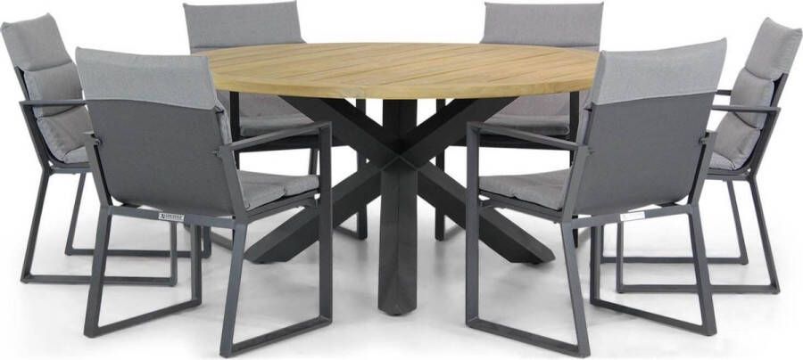 Lifestyle Garden Furniture Lifestyle Treviso Rockville 160 cm rond dining tuinset 7-delig