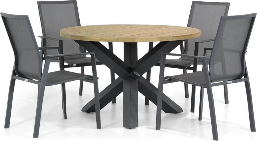 Lifestyle Garden Furniture Lifestyle Ultimate Rockville 120 cm rond dining tuinset 5-delig