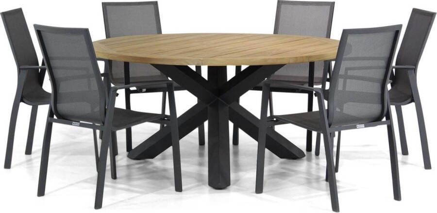 Lifestyle Garden Furniture Lifestyle Ultimate Rockville 160 cm rond dining tuinset 7-delig