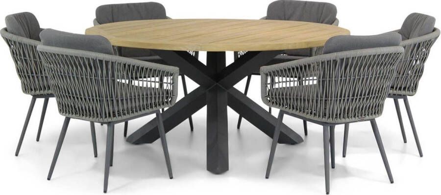 Lifestyle Garden Furniture Lifestyle Western Rockville 160 cm rond dining tuinset 7-delig