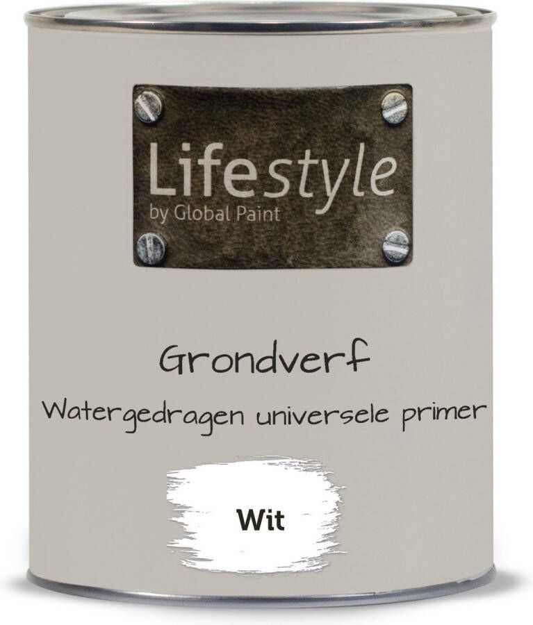 Lifestyleverf.nl Lifestyle Grondverf Wit 1 liter
