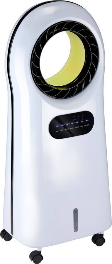 Lifetime Air Aircooler met Koelelementen Ventilator Luchtbevochtiger en Luchtkoeler Mobiele Airco zonder Afvoer Air Cooler 55dB Afstandsbediening en Timer Watertank 3.5L Sfeerverlichting