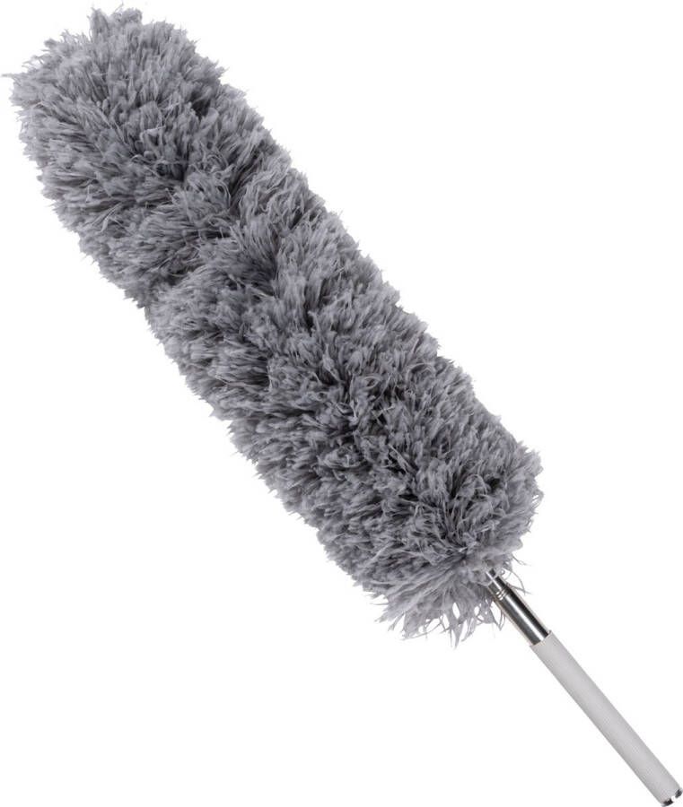 Lifetime Clean plumeau duster XL uitschuifbaar synthetisch grijs 55-142 cm stoffer ragebol