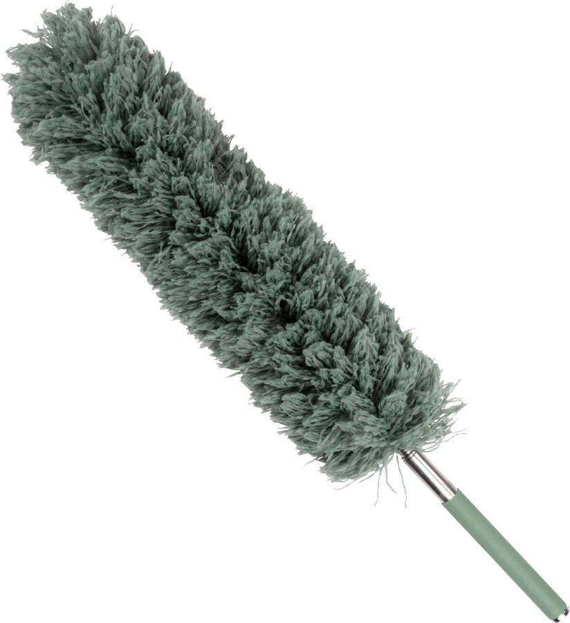 Lifetime Clean plumeau duster XL uitschuifbaar synthetisch groen grijs 55-142 cm stoffer ragebol