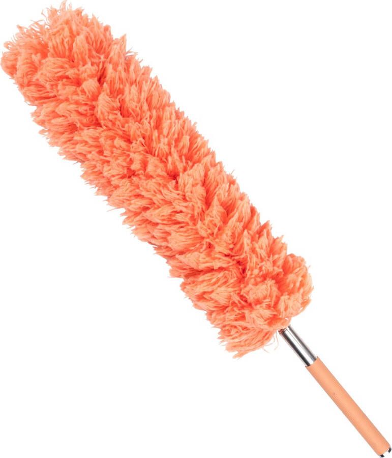 Lifetime Clean plumeau duster XL uitschuifbaar synthetisch oranje 55-142 cm stoffer ragebol