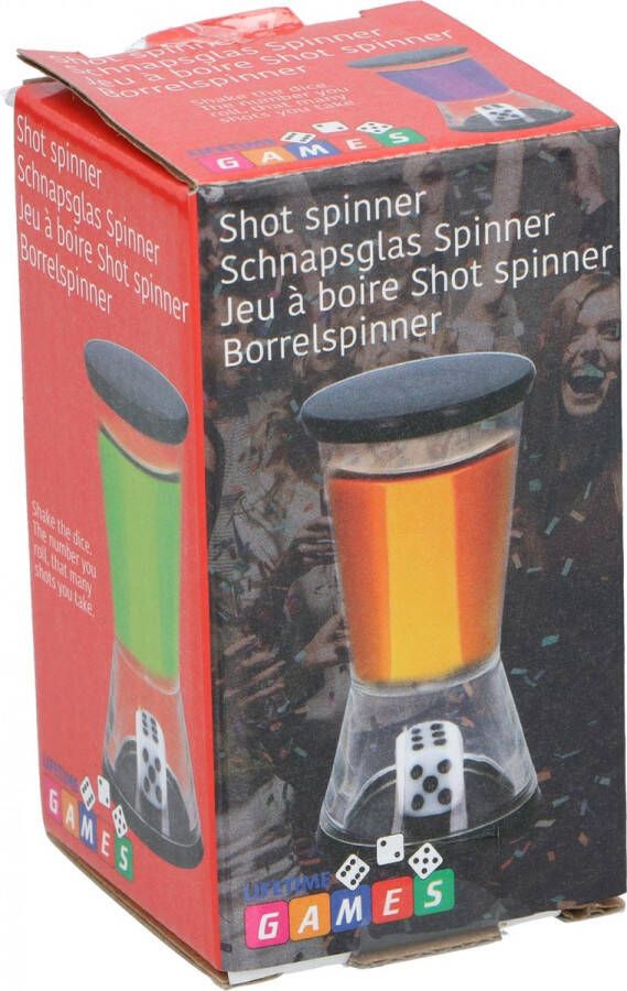 Lifetime games Drankspel Dobbelshotje Unisex Transparant 2-delig