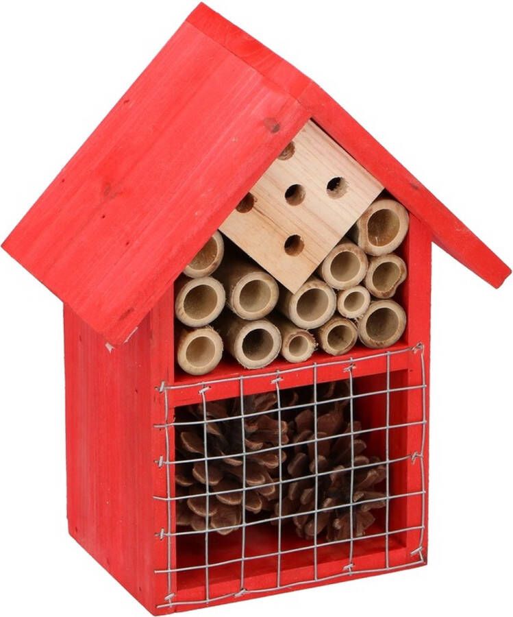 Lifetime Garden Rood Insectenhotel 19 Cm Hotel huisje Voor Insecten Bijenhuis vlinderhuis