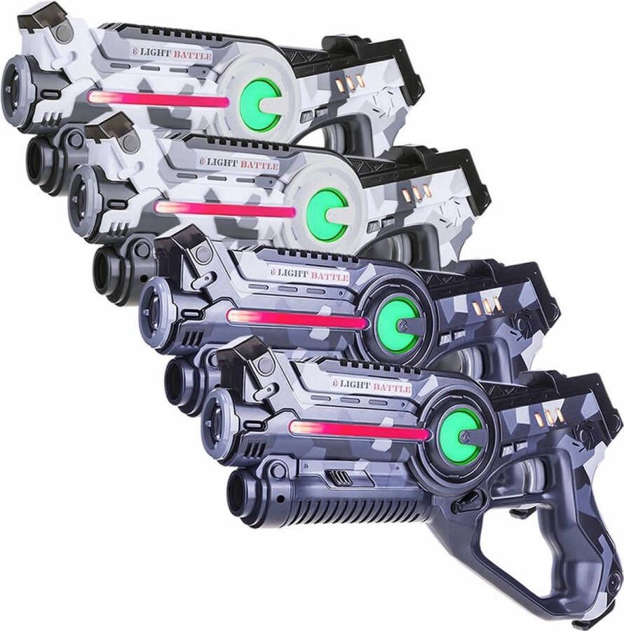 Light Battle Active Camo Laser Game Set Grijs Wit 4 Laser guns