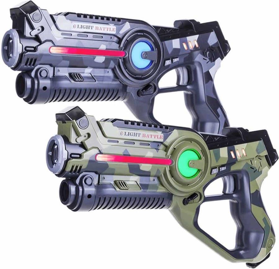 Light Battle Active Camo Lasergame Laserguns Groen Grijs 2 Laser game pistolen set