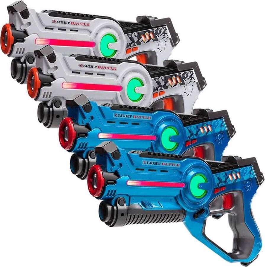 Light Battle Active Lasergame Set Wit Blauw 4 Pack