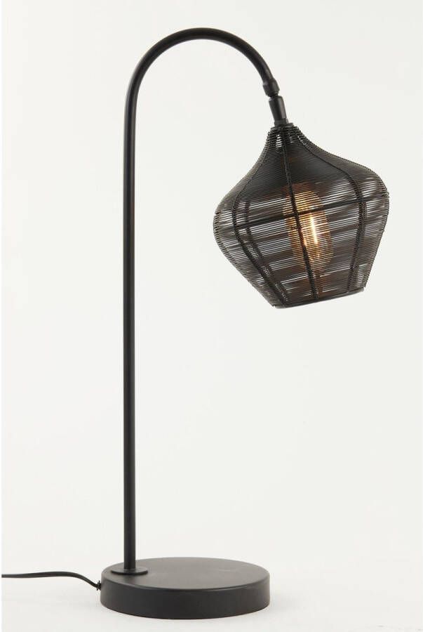 Light & Living Light and Living tafellamp zwart metaal 1863012