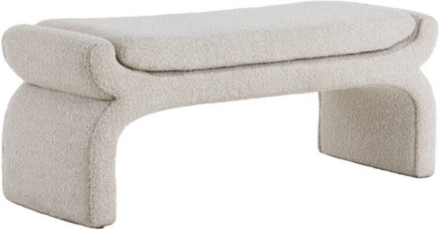 Light & Living Bankje Nafya Bouclé 119cm Beige