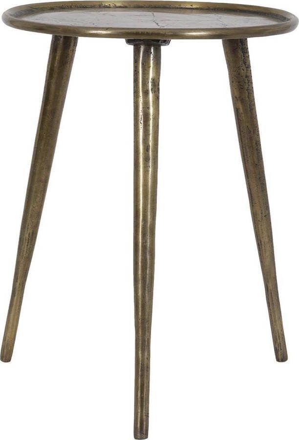 Light & Living Bijzettafel Babina Antiek Brons Ø36cm Industrieel Luxe