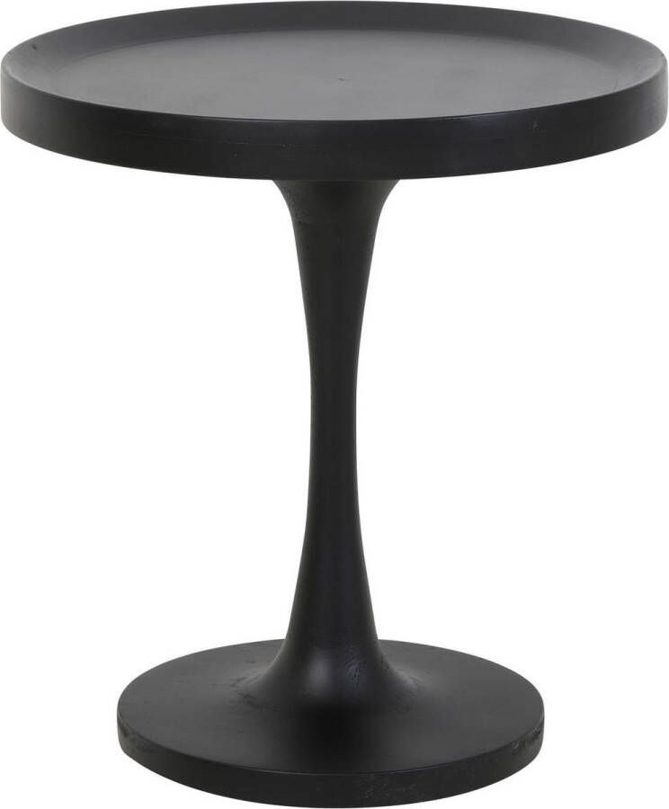 Light & Living Bijzettafel Joekon Zwart Ø50cm Modern