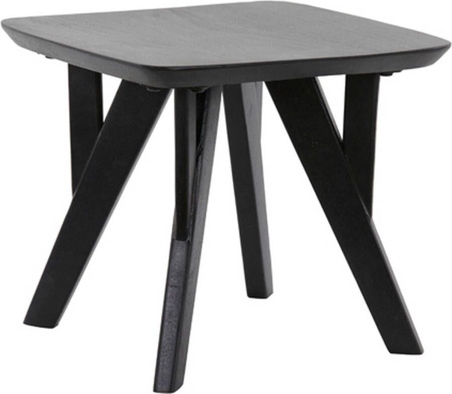 Light & Living Bijzettafel 'Quenza' Acaciahout 44 x 44cm kleur Mat Zwart