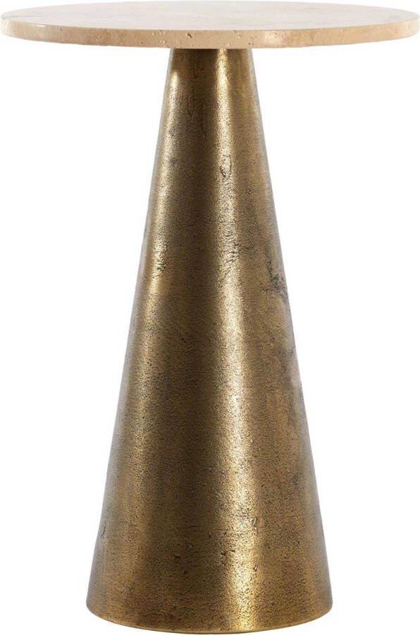 Light & Living Bijzettafel Ynez Zand Antiek Brons 36x36x51cm Modern