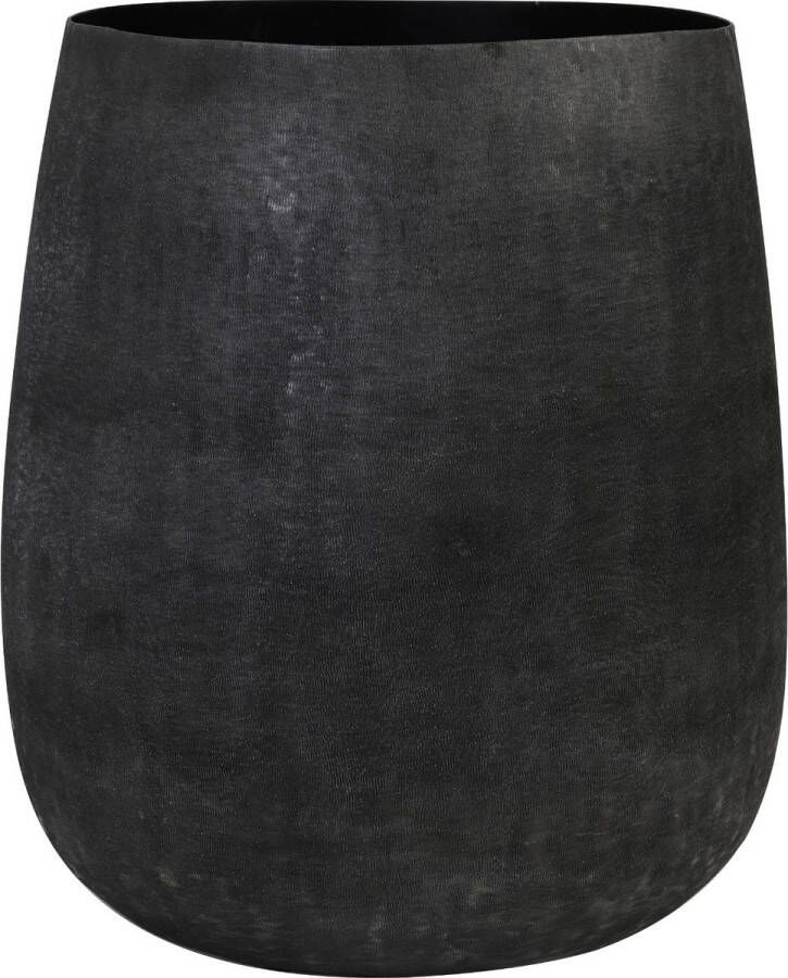 Light & Living Bloempot Genoli Zwart Ø39cm Modern