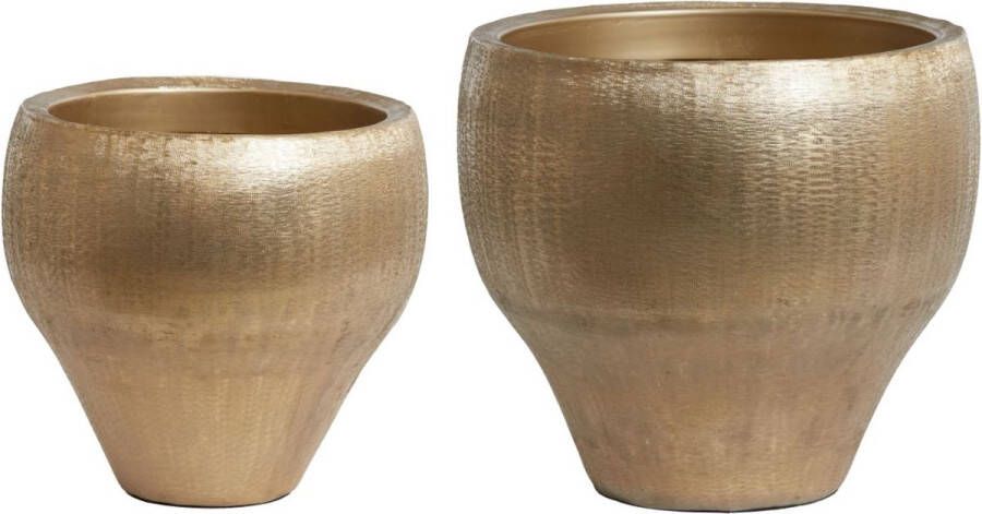 Light & Living Bloempot Lioux Goud Ø49+Ø39cm Modern