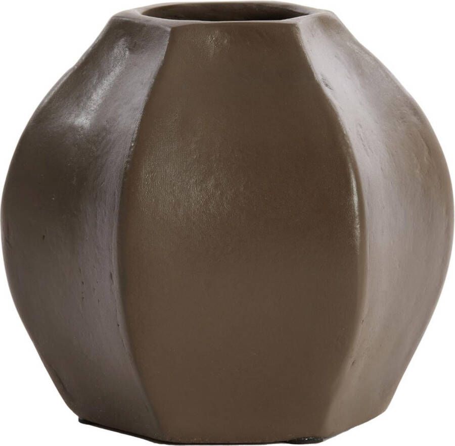 Light & Living Bloempot Melis Bruin 23.5x23.5x21.5cm Modern