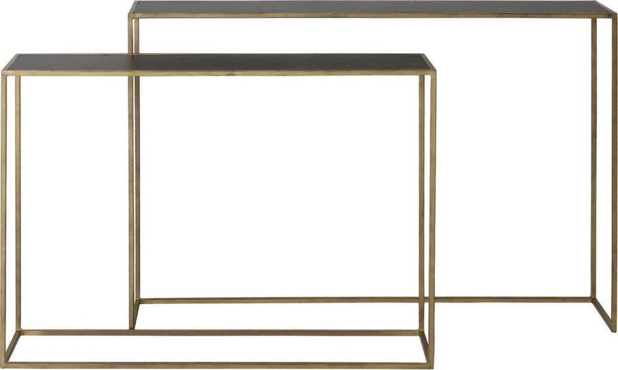Light & Living Light&living Side table S 2 100x25x70+120x25x80 cm BOCA m.zwart was...