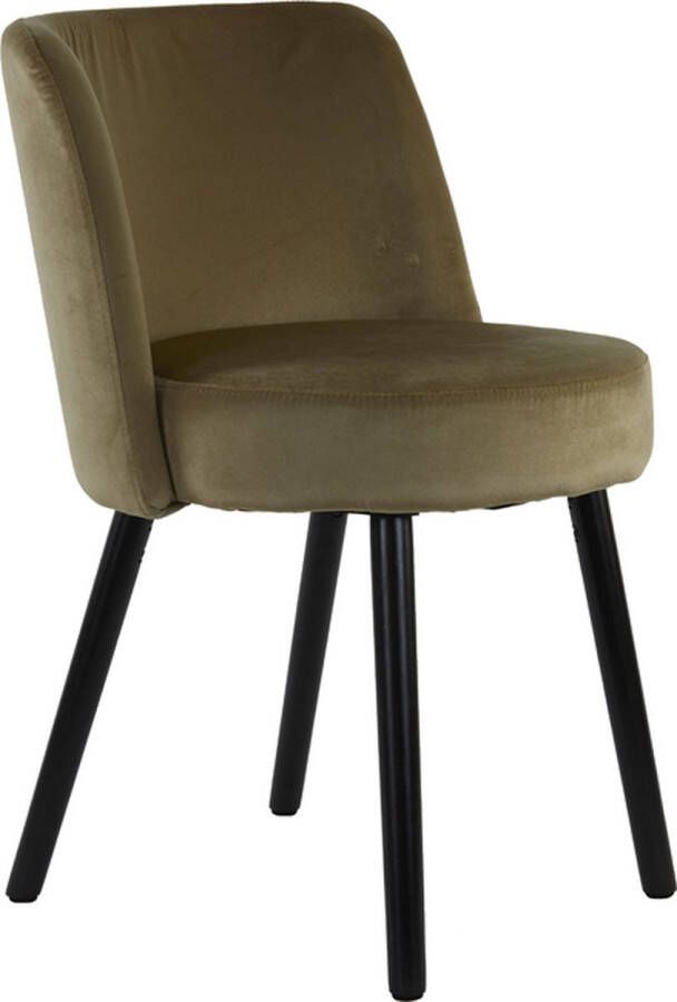 Light & Living Light&living Eetkamerstoel 56x47x79 cm ECKLEY velvet glans goud-zwart
