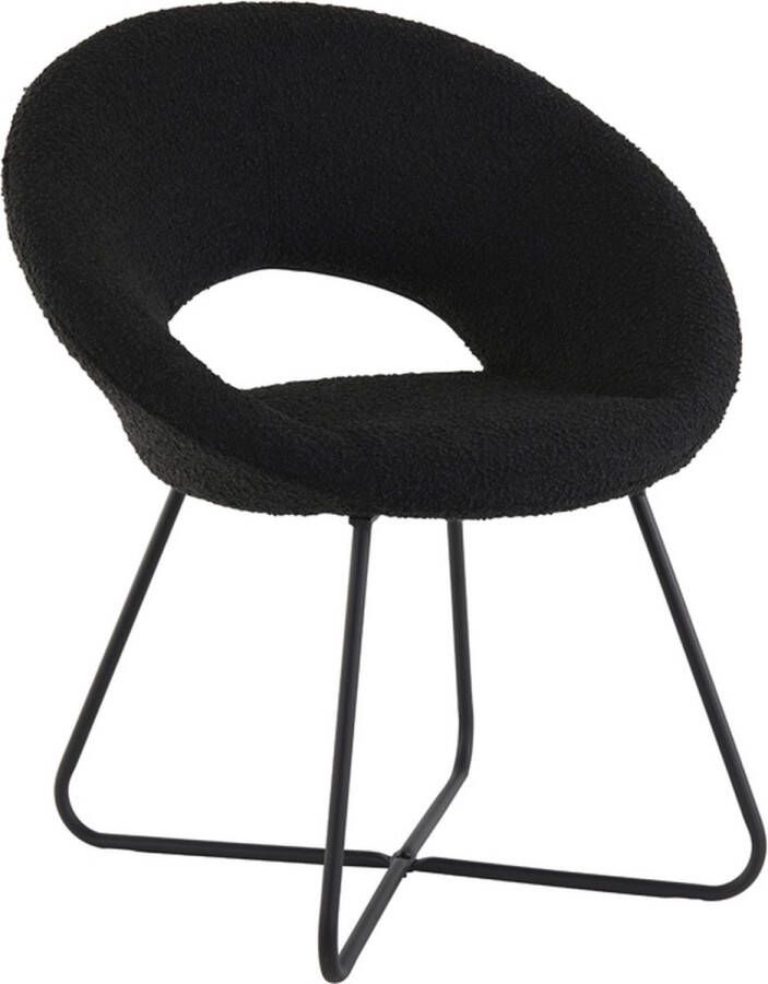 Light & Living Light&living Stoel 72x64x82 cm ANTONY bouclé zwart-zwart