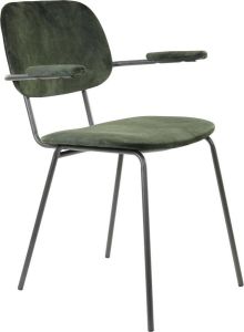 Light & Living Eetkamerstoel Emma Velvet Groen