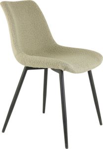 Light & Living Eetkamerstoel 'Kate' Bouclé kleur Zand
