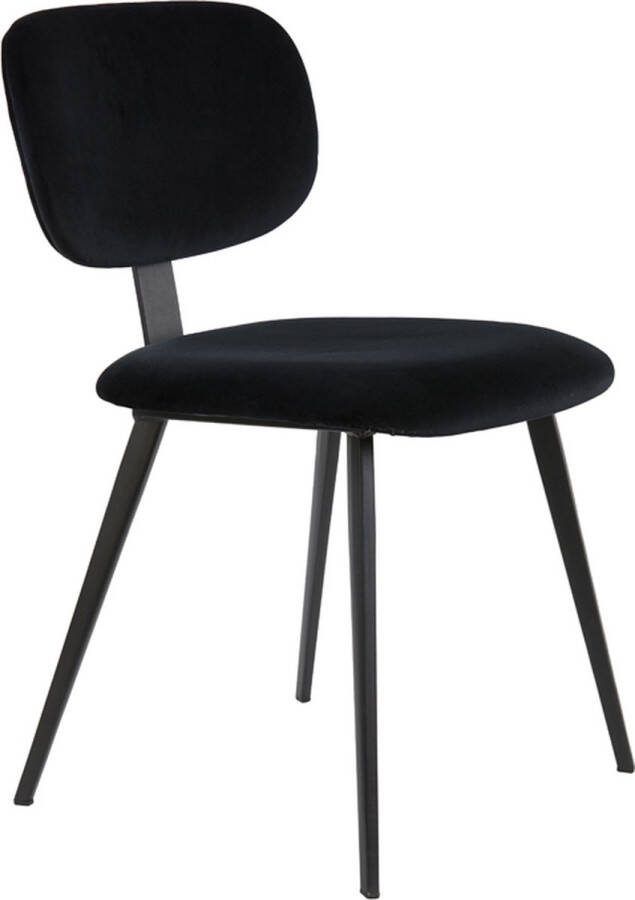 Light & Living Light&living Eetkamerstoel 55 5x45 5x80 cm AALIYAH velvet zwart-zwart