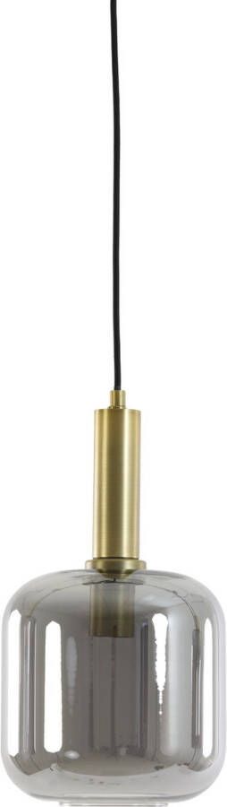 Light & Living Hanglamp Lekar Goud Glas Antiek Brons Smoked 26x16x16cm (hxbxd)